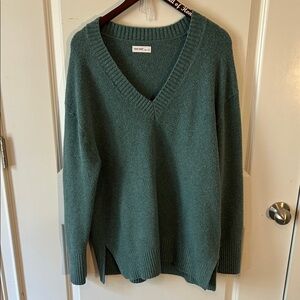 Nine West Teal V-Neck Women's Sweater